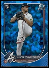2025 Bowman Chrome Sapphire Spencer Schwellenbach #84 Rookie Braves