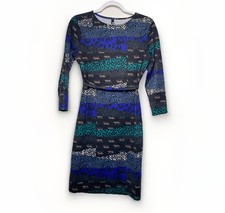 VICTORIA  S SECRET Sport patterned bodycon dress SIZE: M open back 3/4 sleeves