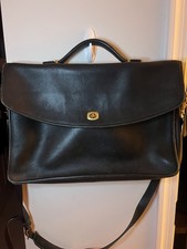 Vintage Coach Messenger Leather Bag C33-5265 Black Laptop Bag