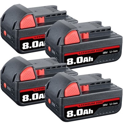 4PACK For Milwaukee M18 Lithium 8.0 Extended High Capacity Battery 48-11-1890