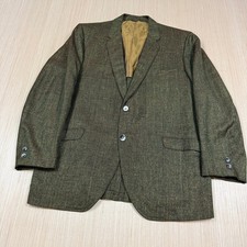 Vintage 60s Atomic Fleck Sport Coat Blazer Union Made Rockabilly Olive size 42