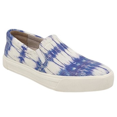 Naturalizer Women Slip On Sneaker Aileen Size US 6.5M Blue White Tie Dye Leather