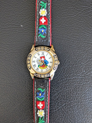 Michel Jordi Ethno Uhr Vintage Schweiz   Neue Batterie Retro Damen Uhr