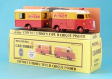 Car-Horse Citroen type H hy tub avec caravan Cirque Pinder style Dinky JRD Cij
