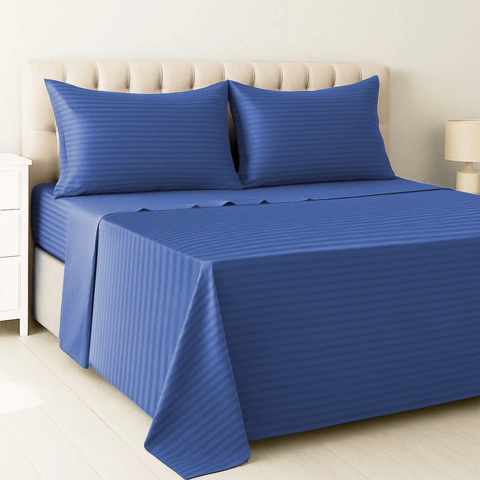 Комплект простыней из 4 предметов для кровати отель роскошный ультрамягкий набор простыней из микрофибры с глубокими карманами - Изображение 3 из 4