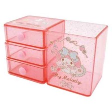 My Melody Stationery Pencil Pen Holder Stand Organizer Makeup Box Drawer Case