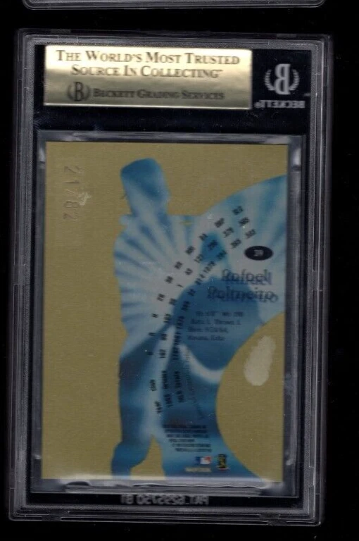 1999 SKYBOX E-X ESSENTIAL CREDENTIALS FUTURE #39 RAFAEL PALMEIRO /82 BGS 9.5 GEM - Image 2 of 2