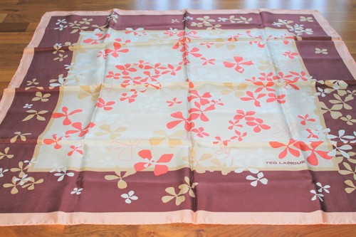 Foulard En Soie 100% Pure - Roulé Main, 25g - Modèle TBE Jaune