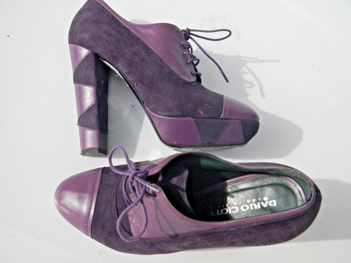 Dario Giotti Designer High Heel Plateau Hochfront Schnür Pumps Leder 37 Sammler - Bild 4 von 14