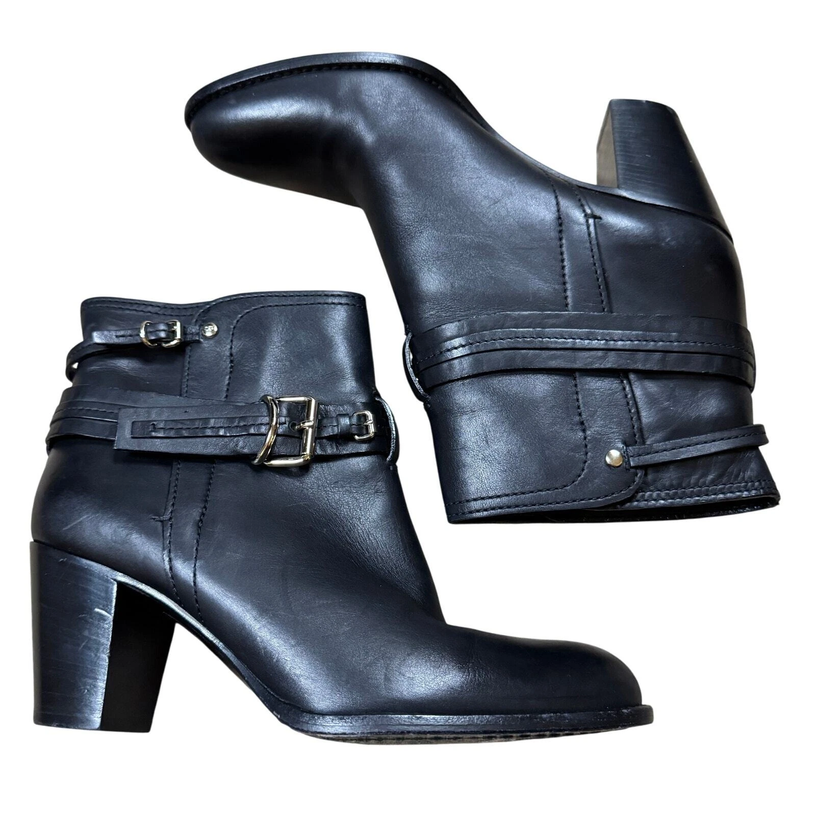 Bottines Christian Dior Equestre en cuir souple noir femme 40/9,5