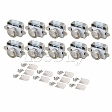 10PCS Keyless Push Button Latchs for RV Camper Cupboard Cabinet Pearl Nickel