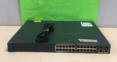 Cisco Catalyst WS-C2960-24LC-S 24-P 10/100 SI POE-8 Switch NO RACK EARS-TESTED