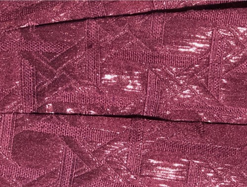 KIRNA ZABETE Wine Jacquard Metallic Sleeveless V Neck Fit & Flare Party Dress~2 - Picture 12 of 12