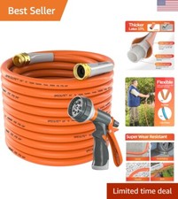 Garden Hose 50 ft x 5/8 in Heavy Duty, Flexible and Lightweight Water Hose, B...