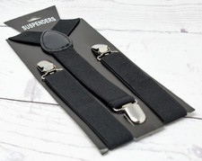 CHILDREN'S BLACK Y-BACK ELASTIC STRAPS SUSPENDERS US SELLER