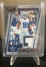 Demarcus Lawrence 2022 Playbook RED FOIL /25 Down & Dirty Game Worn Patch