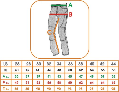 CE protectores de rodilla pantalones Jeans de señora A Pro de la Moto Azul - Imagen 2 de 10