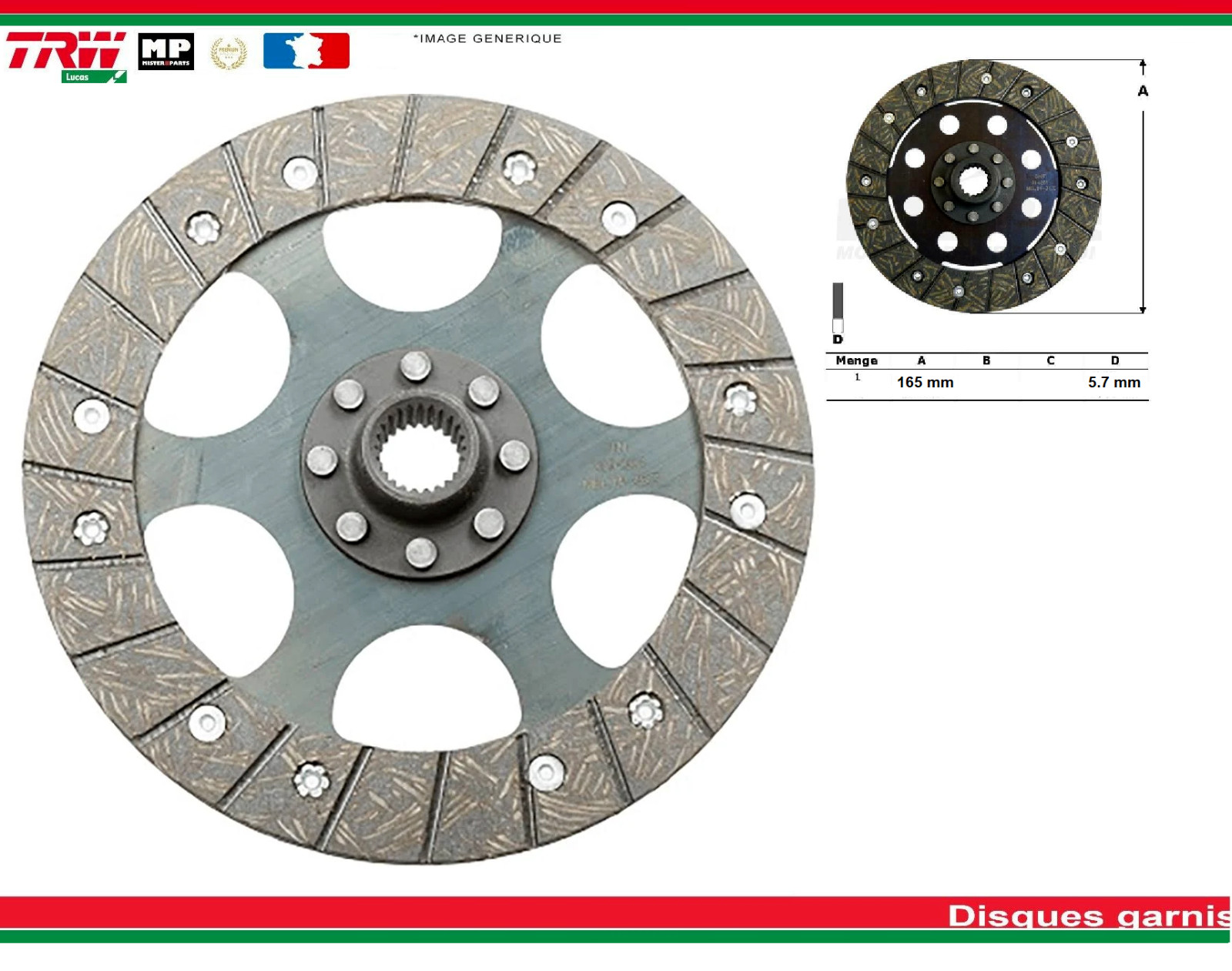Disque d'embrayage anti-patinage pour BMW R 100 R Roadster 94-96