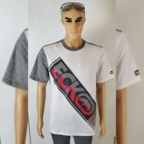 NUEVO CON ETIQUETAS ECKO UNLTD HOMBRE MANGA CORTA CUELLO REDONDO CAMISETA BLANCA CRUZ LOGO CAJA TALLA XL - Imagen 8 de 8