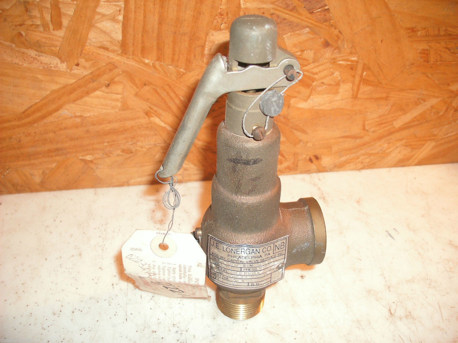 LONERGAN SAFETY RELIEF VALVE 1" FBFEF01 308 LBS/HR eBay