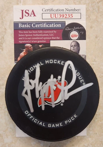 John MacLean Signed Official NHL Game Puck w/ JSA COA #UU39235 New Jersey Devils