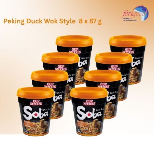 Cup Noodles Soba Peking Duck Wok Style Instant Nudelgericht 8 x 87g