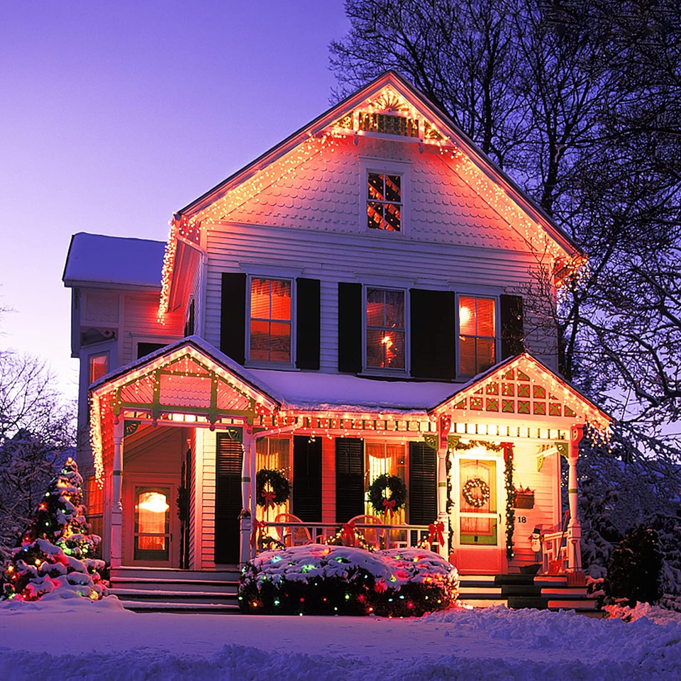 800 LED Orange Icicle Lights for Outside, Orange Halloween Icicle Lights Outdoor eBay