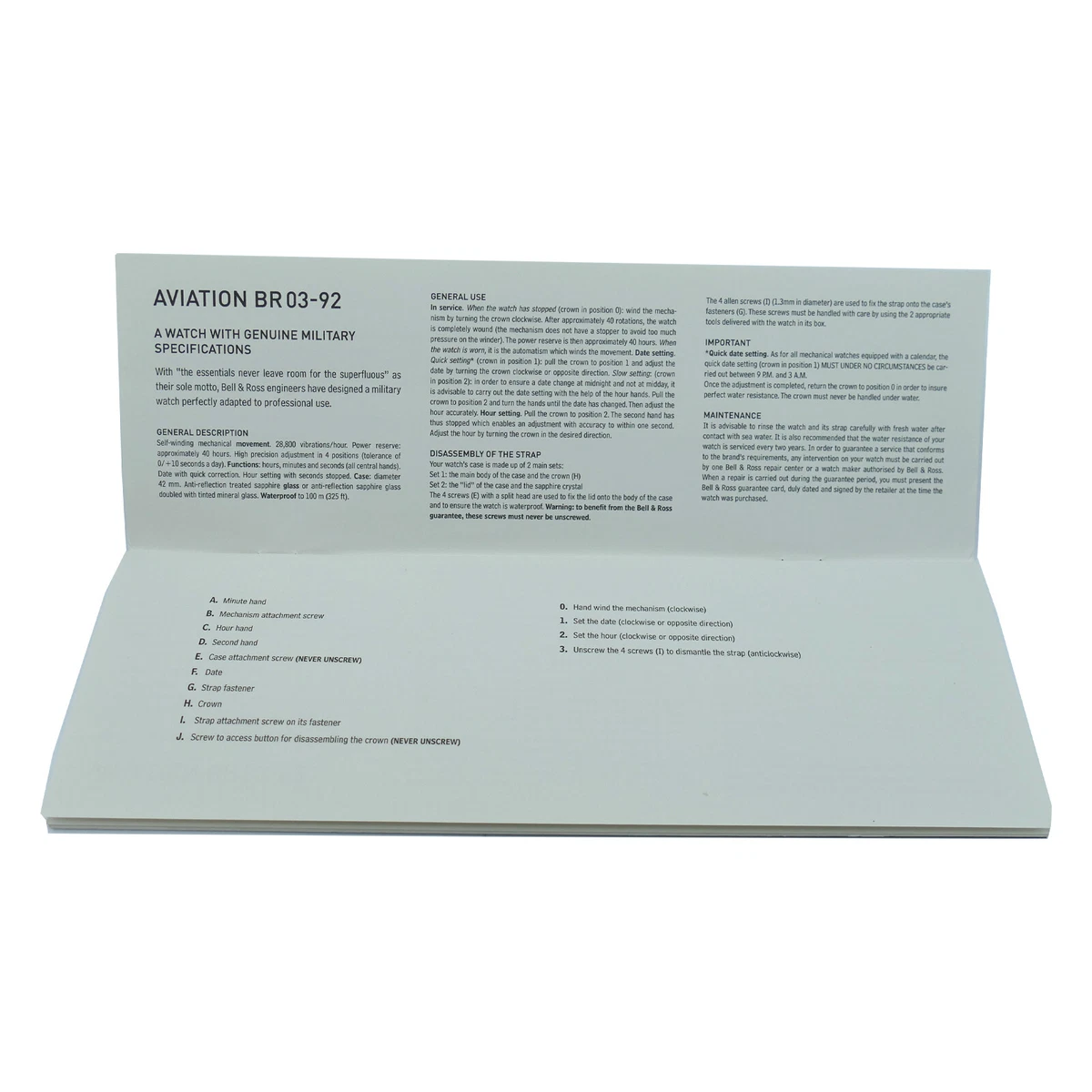 Bell and ross clearance manual