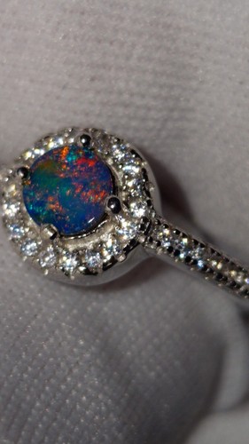 Australian Opal Ring. S925 silver Ring. Stunning Rare Opal Stone - Picture 5 of 13