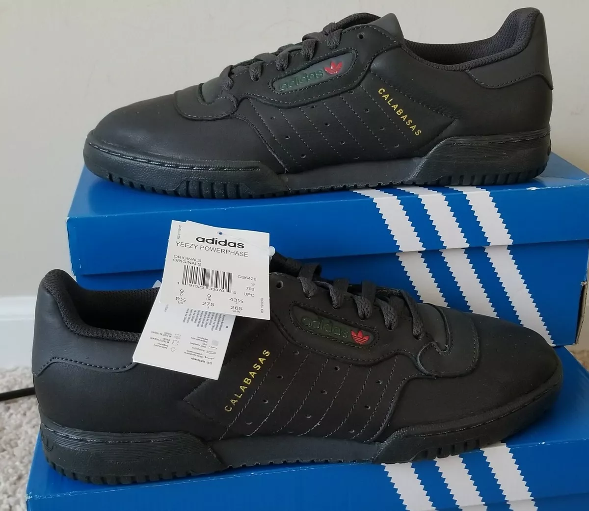 AUTHENTIC YEEZY POWERPHASE CORE BLACK US | eBay