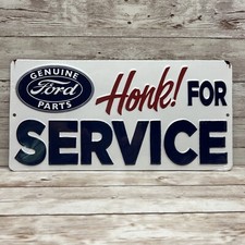 Ford Metal Sign Honk For Service 12x6 Vintage Look Garage Mancave Barn