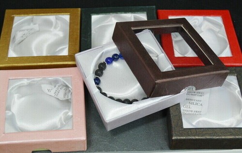 Pietra Preziosa Bracciale Sfera Naturale Baviera 8 MM Steinarmband 19 CM - Foto 3 di 114