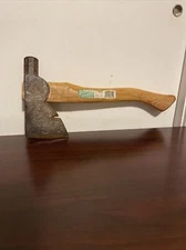Vintage Stanley H122 Carpenters Roofing Hatchet Hammer Hickory Handle W/ Sticker
