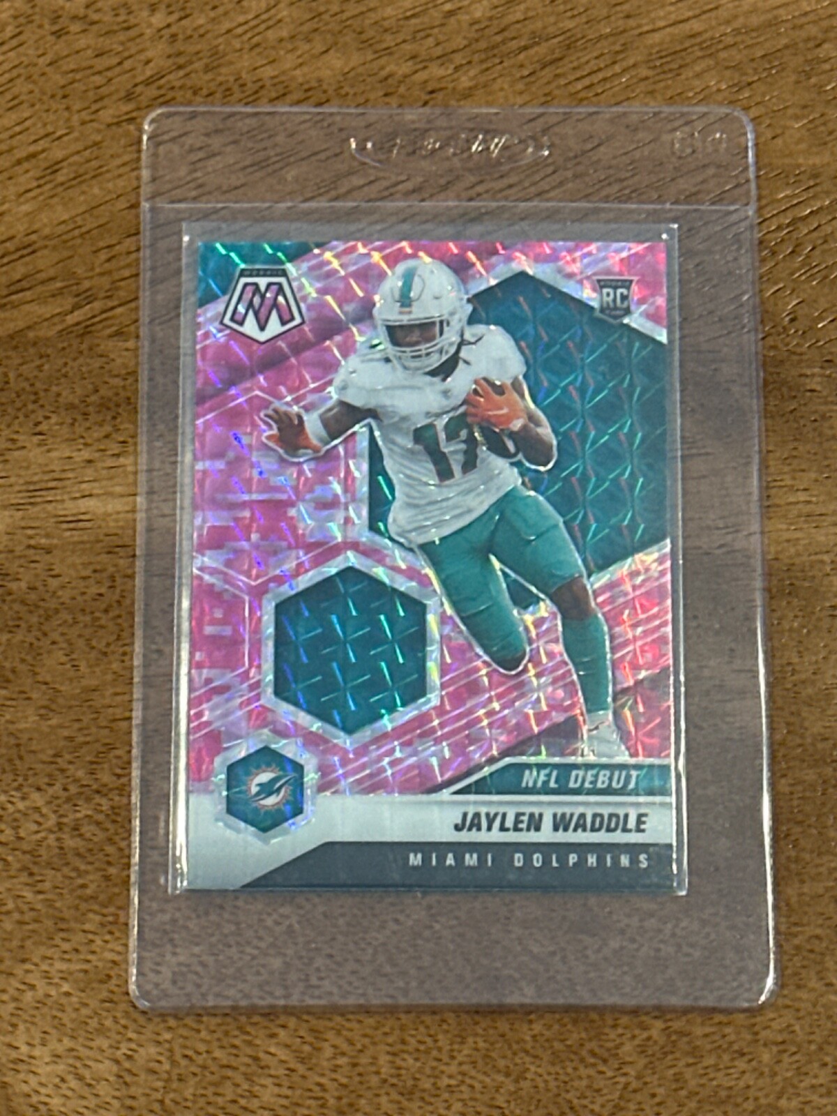 Jaylen Waddle 2021 Panini Mosaic NFL Debut Pink Camo RC Rookie Miami #248