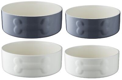 Mason Cash Ceramic Pet Bowl Dog Bowls Large & Medium 20cm & 15cm Pet Bowls 