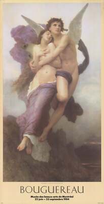 WILLIAM-ADOLPHE BOUGUEREAU The Seduction of Psyche 40'' x 20.25'' Poster 1999 Real