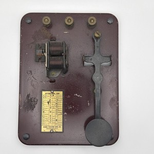 Vintage Signal Electric Mfg. Co. International Code Key – Metal Enamel Telegraph