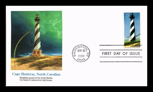 US COVER CAPE HATTERAS NORTH CAROLINA LIGHTHOUSE FIRST DAY ISSUE FLEETWOOD