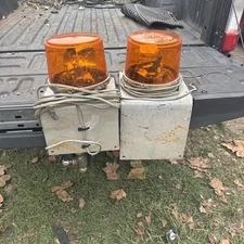 Two Federal Signal Model 100 Rotating Beacon Lights. Both Work