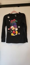 Disney Mickey Mouse Pajama Set Womens Size Medium 8-10 Red Christmas Pjs