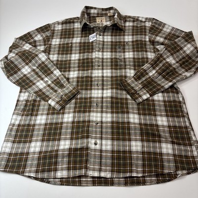 Red Head Brand Co Mens Flannel Shirt 2 XL Plaid Long Sleeve  100% Cotton NEW NWT