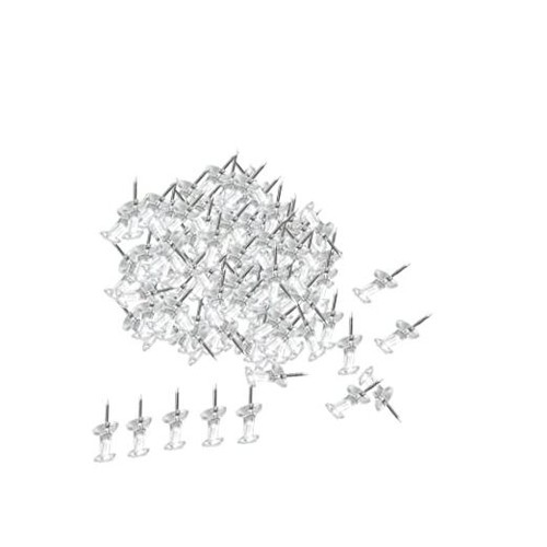 Push Pins-130pcs Clear PushPins, Bulletin Board Thumb Tacks for Cork Board,