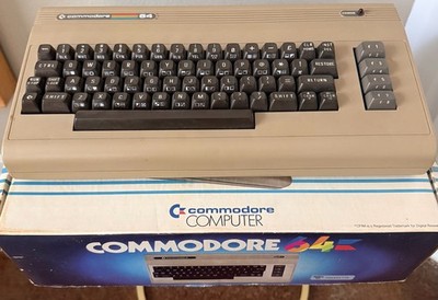 Commodore 64 Vintage Home Computer C64 - Tested Working w/ Box, Cords