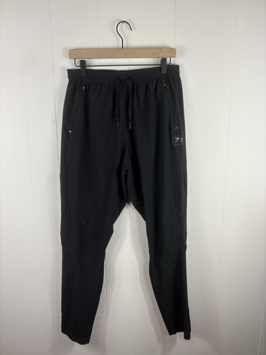 Pantalone Gymshark Sport Run Nero Uomo Taglia L Logo Zip Palestra Allenamento Atletico