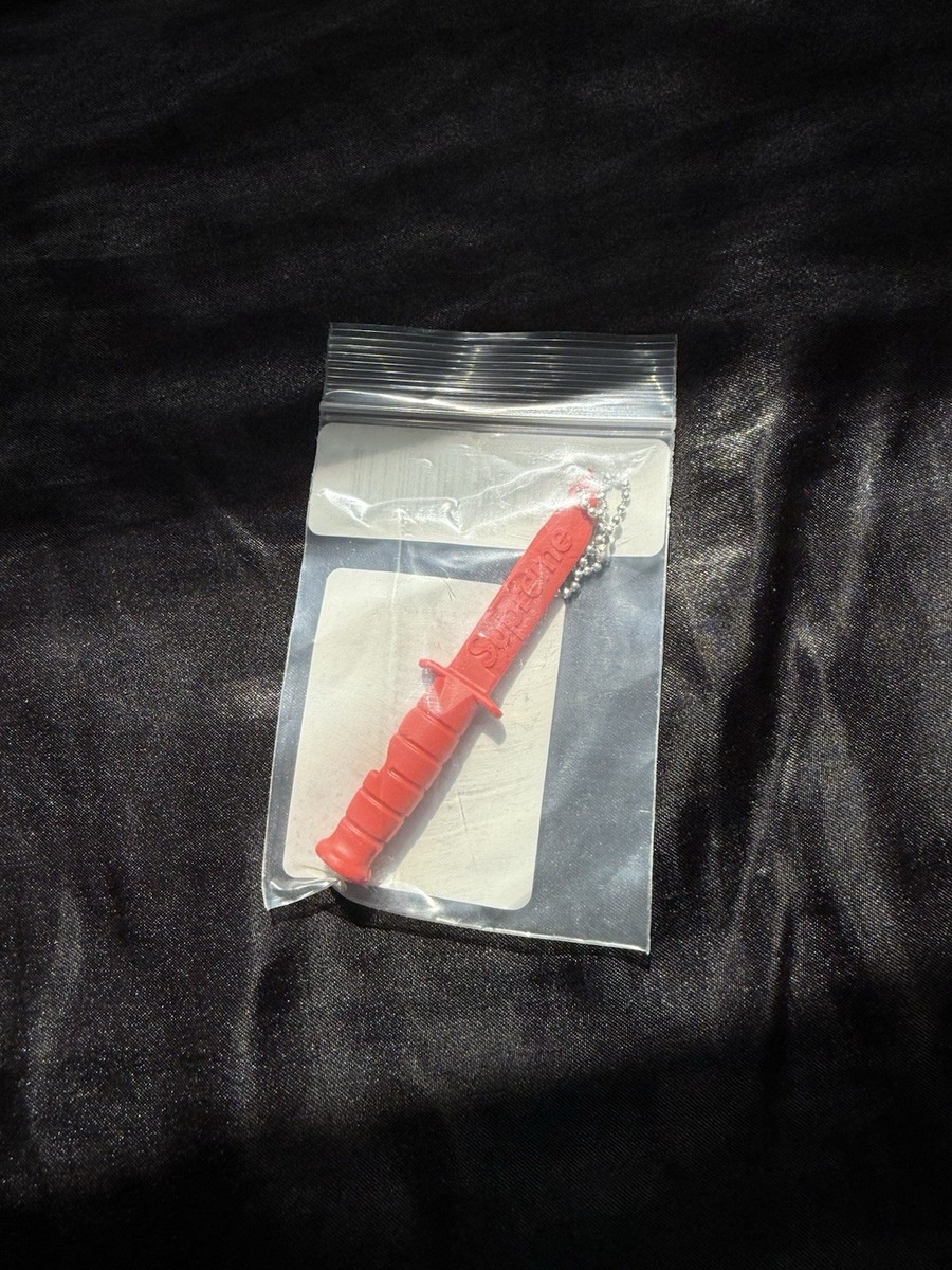 Supreme Ka Bar Emergency Whistle Knife Keychain Red IN HAND‼️ | eBay