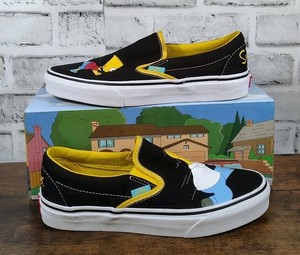 Vans Classic Slip-On Shoes Custom Art M 8/W 9.5 UK Wildcats Simpsons Cartoon Simpsons Vans Slip on | eBay main image 2