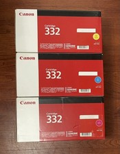 Set Of 3 New Genuine Canon 332 Toner Cartridges Cyan, Yellow Magenta LBP7780C