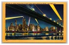 Skyline Of Lower Manhattan At Night From Under Brooklyn Bridge New York City PC