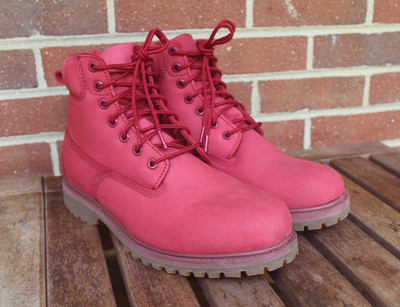 TRAIL GUIDE Mens Boots Sz 13 D Red Leather Lug Sole Chukka