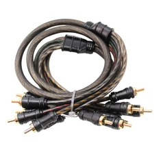 3ft 6 Channel Dual Twisted OFC RCA Cable CPP-MC3 Audiopipe